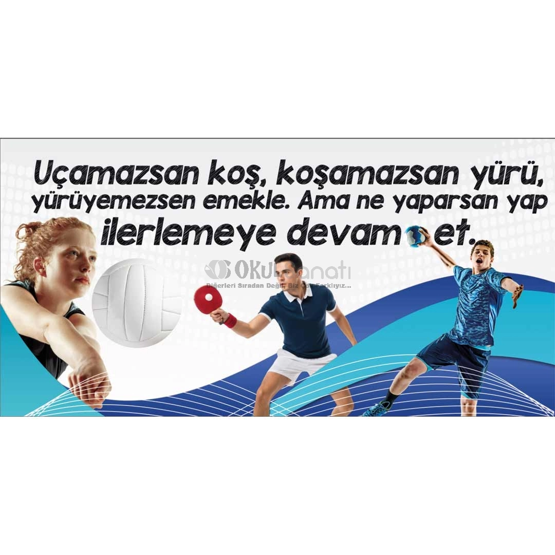 Pes Etme Spor Salonu Okul Posteri